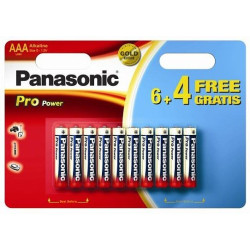 Pila panasonic 10 pz. mini stilo aaa alcaline lr03 pro power