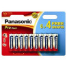 Pila panasonic 10 pz. stilo aa alcaline lr6 pro power