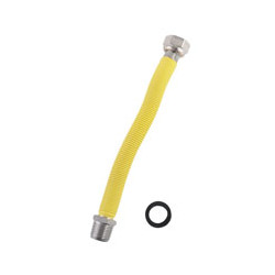 Tubo gas inox rivestito guaina gialla m3/4"-f3/4" 200/400