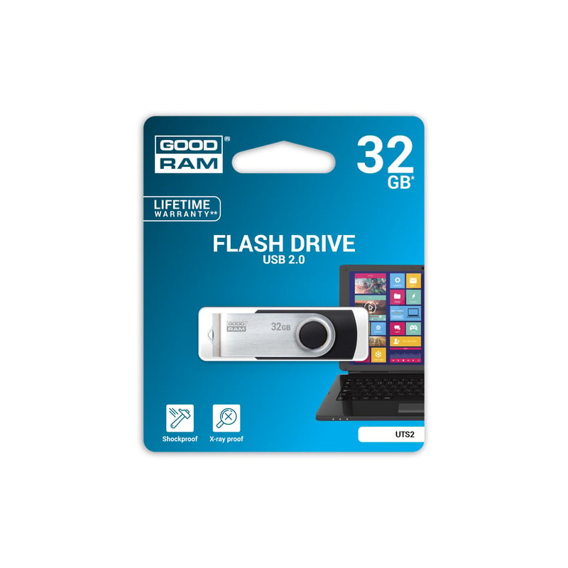 Pen drive 32gb goodram usb2.0 twister nero [uts2-0320k0r11]