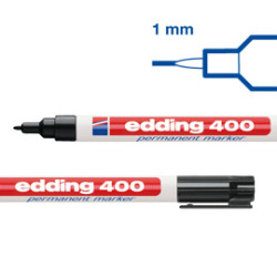 Marcatore permanente edding 400 punta conica nero [e-400 001]