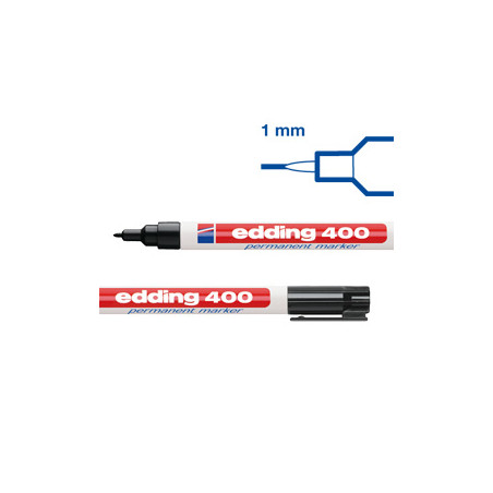 Marcatore permanente edding 400 punta conica nero [e-400 001]