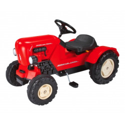 Trattore a pedali porsche diesel junior - rosso, nero - big