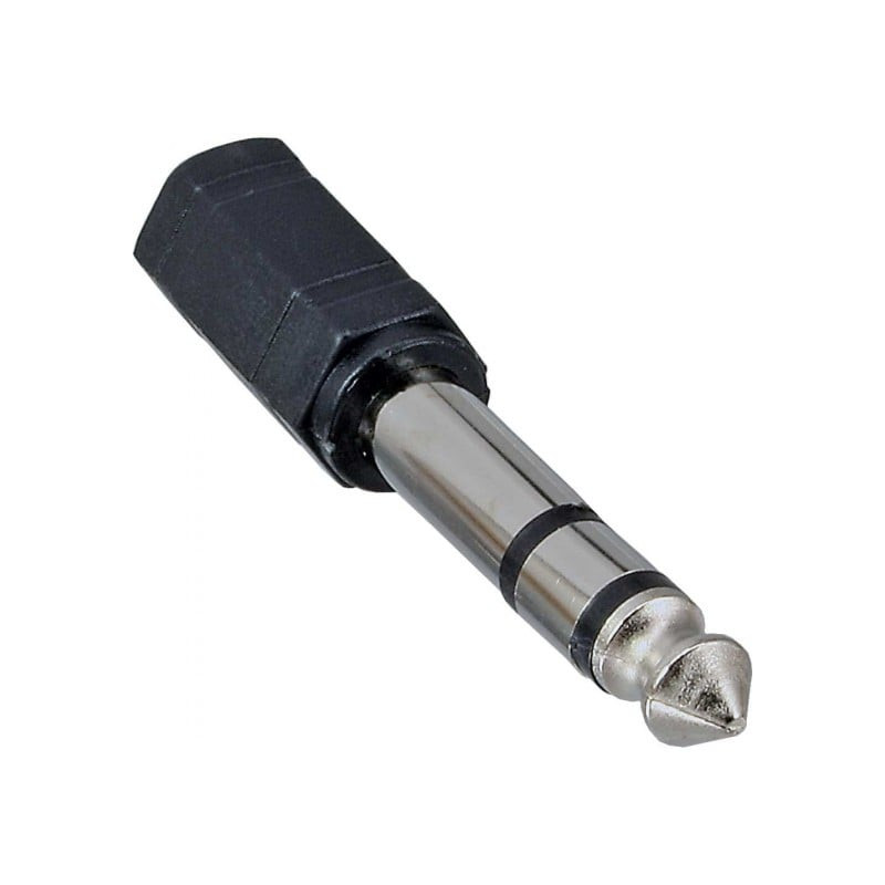 Adattatore audio inline, spina jack 6,3mm a presa jack 3,5mm, stereo