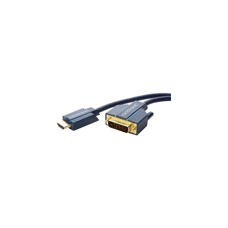 Clicktronic dvi / hdmi cavo di collegamento [1x spina dvi 24+1 poli