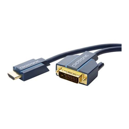 Clicktronic dvi / hdmi cavo di collegamento [1x spina dvi 24+1 poli