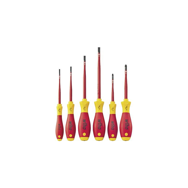 Kit cacciaviti vde 6 parti wiha softfinish electric 3201 zk6 taglio,