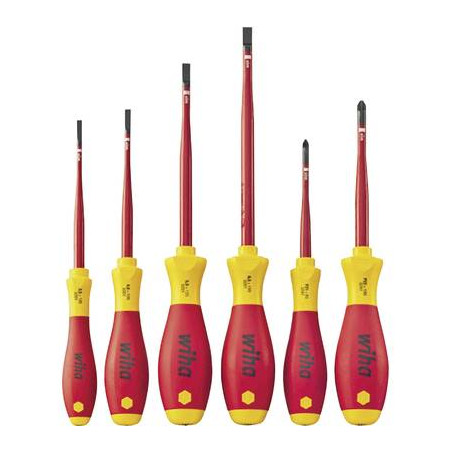 Kit cacciaviti vde 6 parti wiha softfinish electric 3201 zk6 taglio,