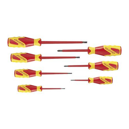 Kit cacciaviti vde 7 parti gedore taglio, croce phillips [1616048]