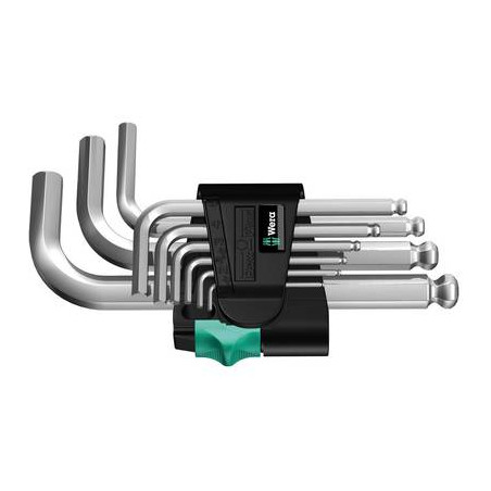 Kit di chiavi a brugola brugola interna 9 parti wera 950 pks/9 sm