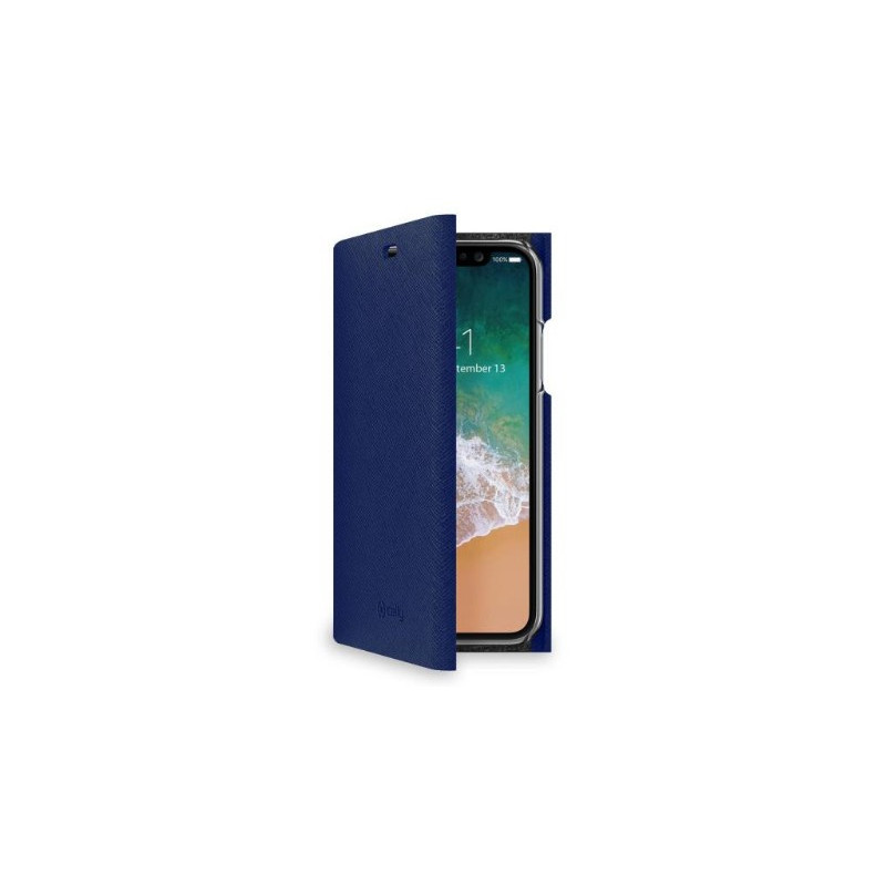 Custodia celly shell900bl per iphone x blu [shell900bl]