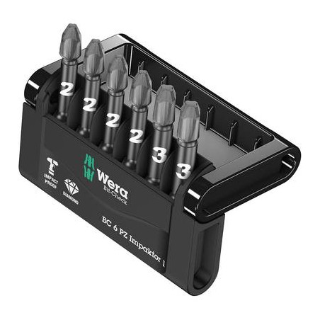 Kit inserti di avvitamento 6 parti wera mini-check impaktor 3