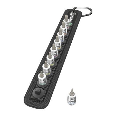 Kit inserti giravite a bussola torx interno 9 parti 1/4 (6.3 mm)