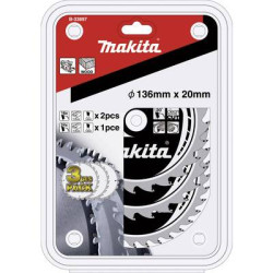 Kit lame circolari 136 x 20 x 1 mm makita b-33897 1 kit [b-33897]