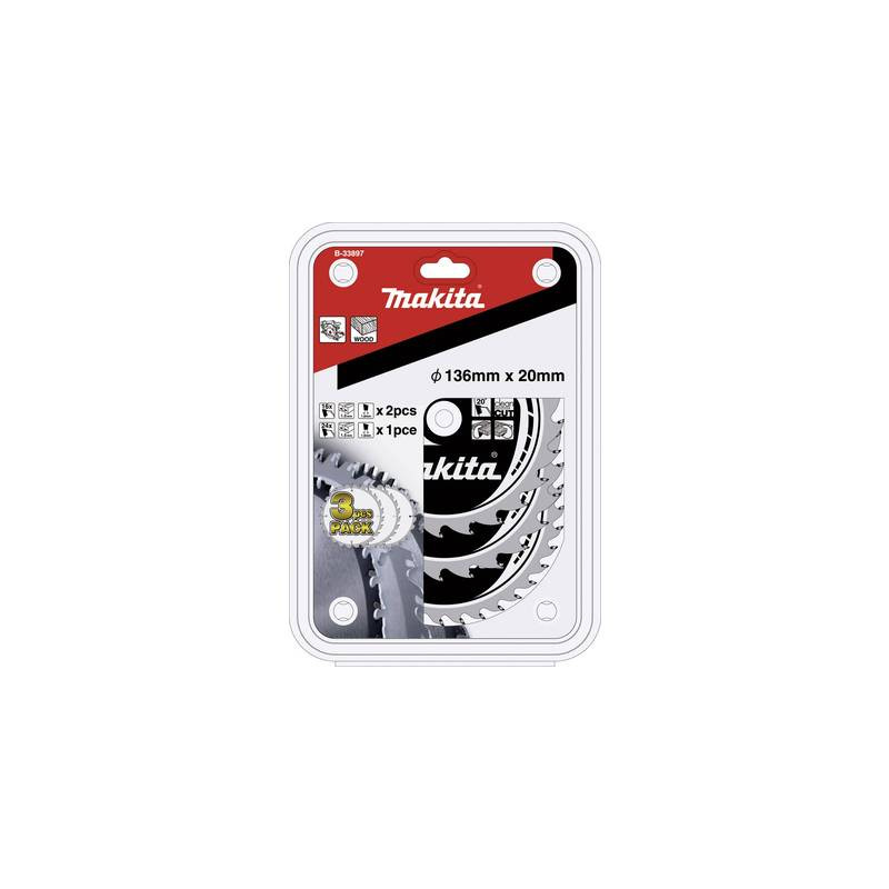 Kit lame circolari 136 x 20 x 1 mm makita b-33897 1 kit [b-33897]