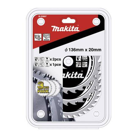 Kit lame circolari 136 x 20 x 1 mm makita b-33897 1 kit [b-33897]
