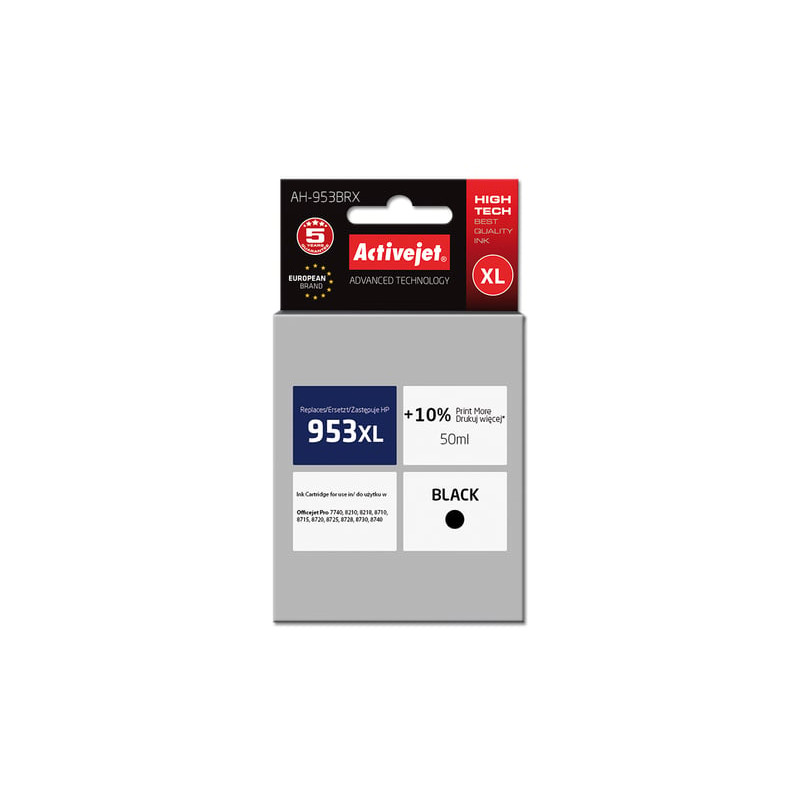 Cartuccia activejet 50ml 2200pagine nero [ah-953brx]
