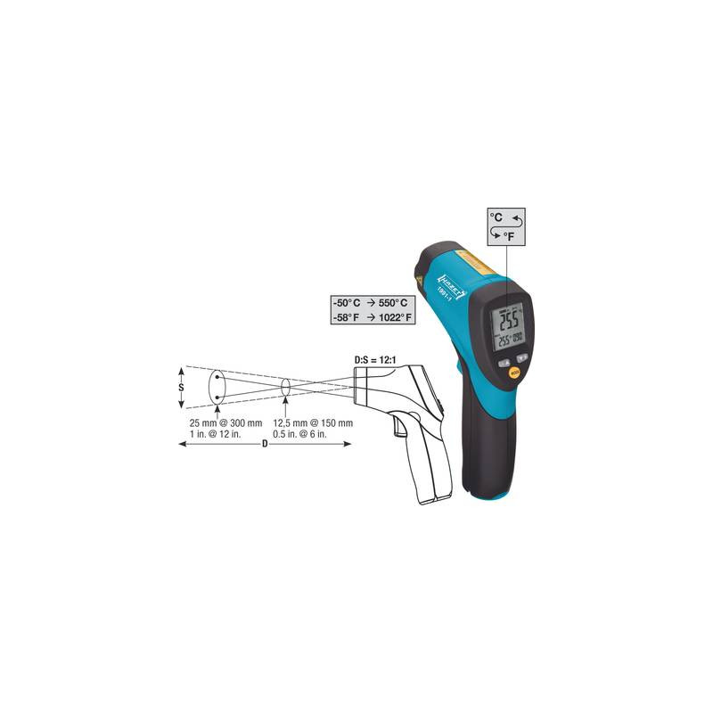 Hazet 1991-1 termometro a infrarossi ottica 12:1 -50 fino