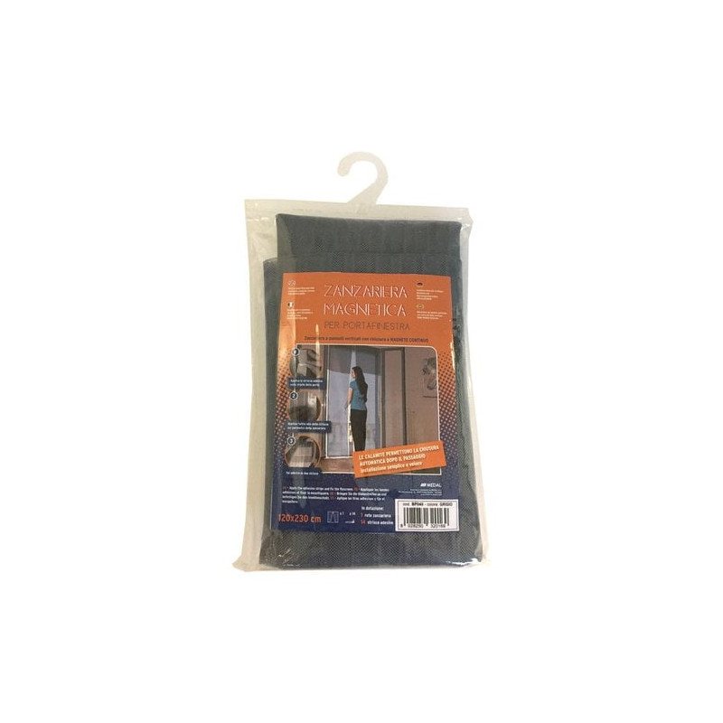 Zanzariera pannelli magnetica 120x230 grigia medal [medal ]