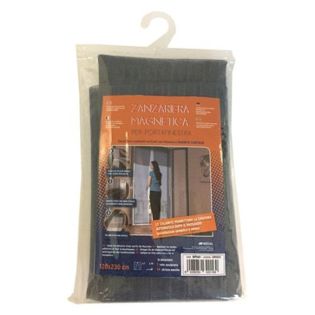 Zanzariera pannelli magnetica 120x230 grigia medal [medal ]