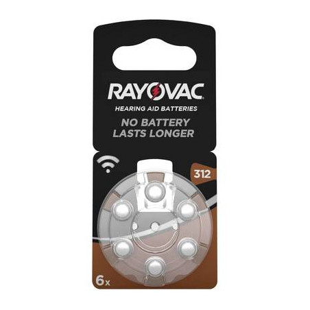 Batteria a bottone za 312 zinco-aria rayovac hearing aid pr41
