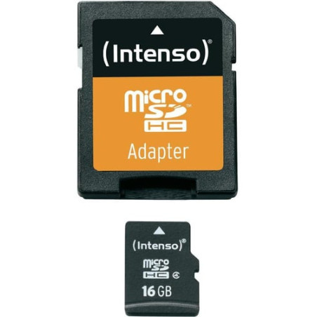 16gb scheda microsd intenso + adattatore [3403470]