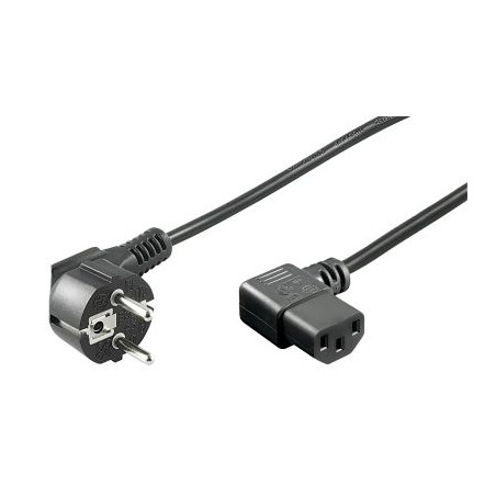 Cavo alimentazione goobay c13 angolato a schuko angolato 3 m