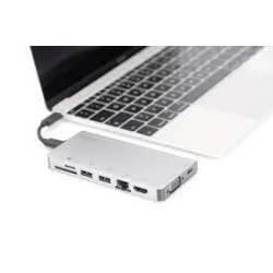 Hub usb digitus travel dock 8-port [da-70866]