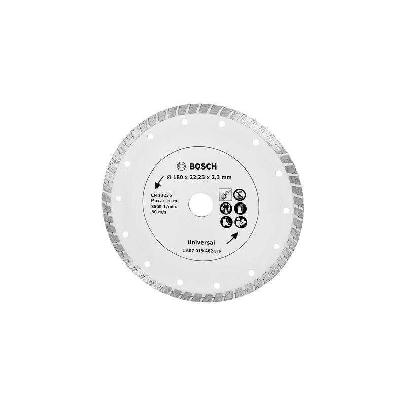 Disco diamantato turbo 180mm materiale da costruzione bosch 2607019482