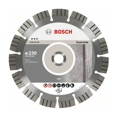 Mola in diamante best for concrete, 125 x 22,23 x 2,2 x 12 mm bosch
