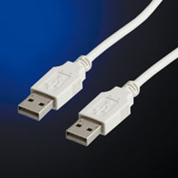 Roline usb 2.0 cable 0.8m usb a usb a maschio maschio bianco cavo