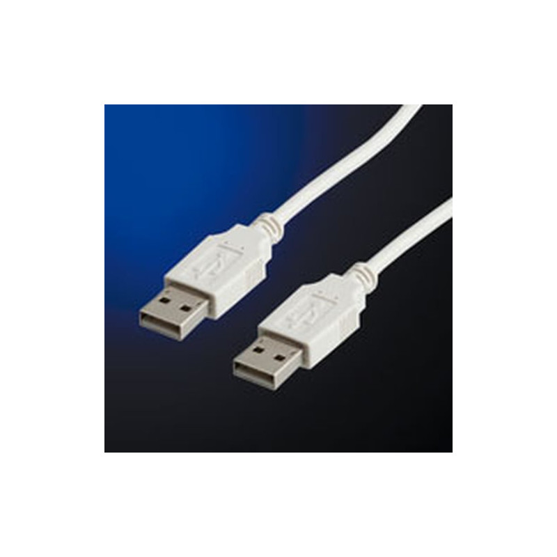 Roline usb 2.0 cable 0.8m usb a usb a maschio maschio bianco cavo