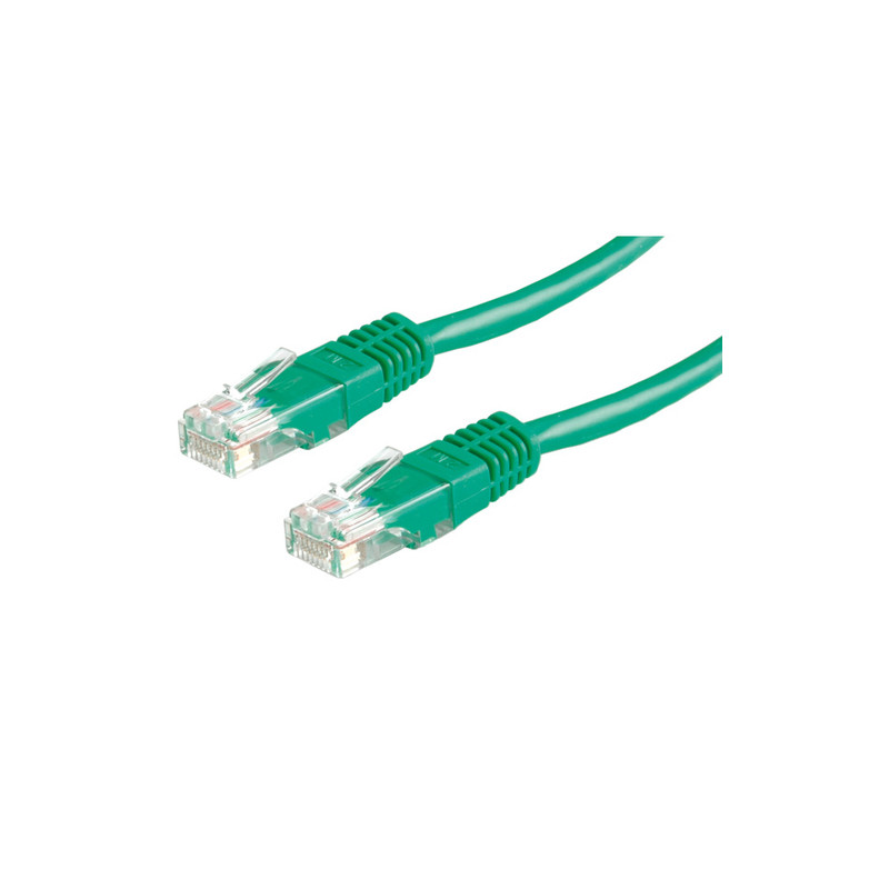 Value utp patch cord cat.6, green 3 m verde cavo di rete