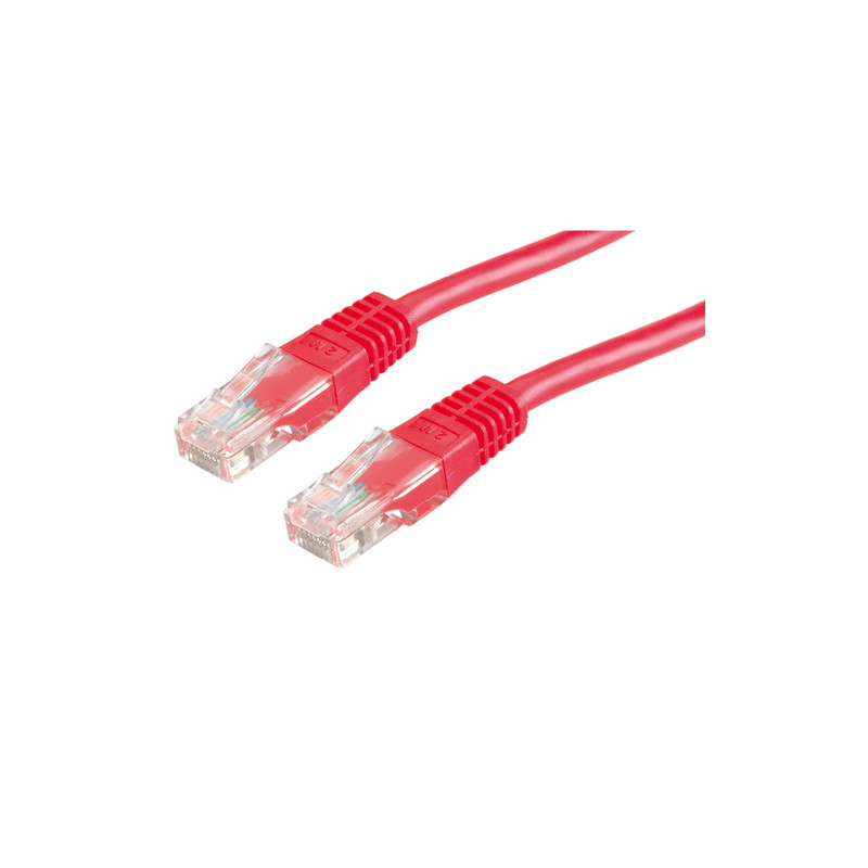 Value utp patch cord cat.6, red 3 m rosso cavo di rete