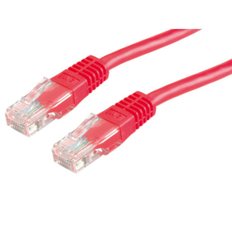Value utp patch cord cat.6, red 3 m rosso cavo di rete