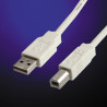 Roline usb 2.0 cable 3m usb a usb b bianco cavo usb