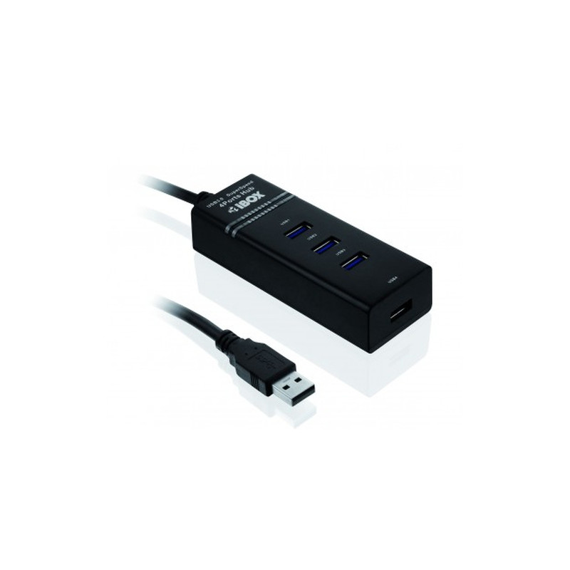 Hub usb ibox iuh3fb 5000mbit/s nero