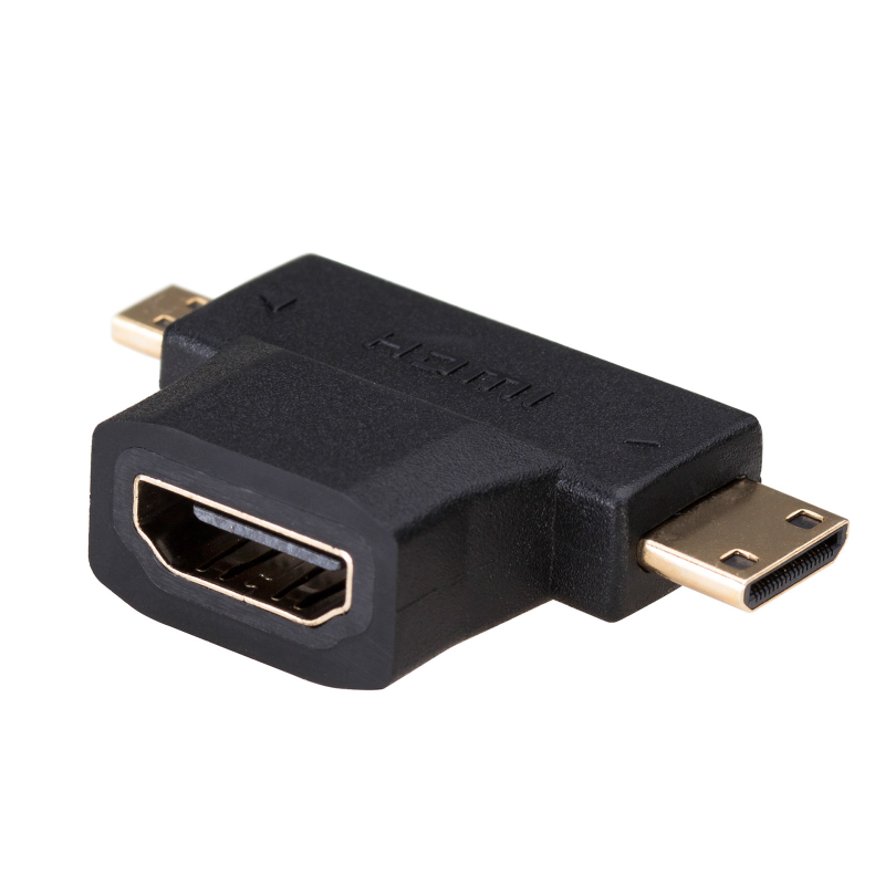 Adattatore akyga (hdmi - micro hdmi - mini hdmi) nero [ak-ad-23]