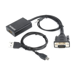 Adattatore gembird (hdmi - d-sub(vga)) 0.15m nero [a-vga-hdmi-01]