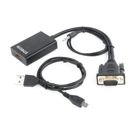 Adattatore gembird (hdmi - d-sub(vga)) 0.15m nero [a-vga-hdmi-01]