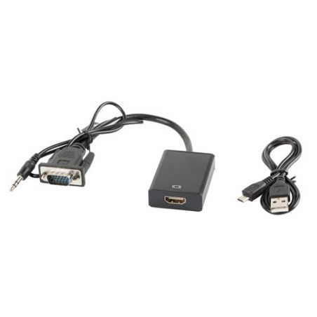 Adattatore lanberg (d-sub(vga) - mini jack - hdmi) 0.20m