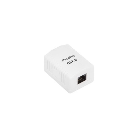 Presa a muro lanberg rj-45 6utp bianco [ou6-0001-w]