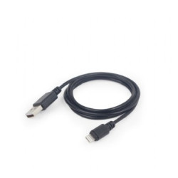 Cavo gembird usb 2.0 m/lightning m 2 m nero [cc-usb2-amlm-2m]