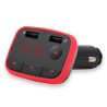 Trasmettitore per auto fm savio elmak bluetooth caricabatterie nero/rosso