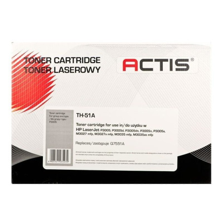 Toner actis th-51a per hp 51a q7551a standard 6 500 pagine nero