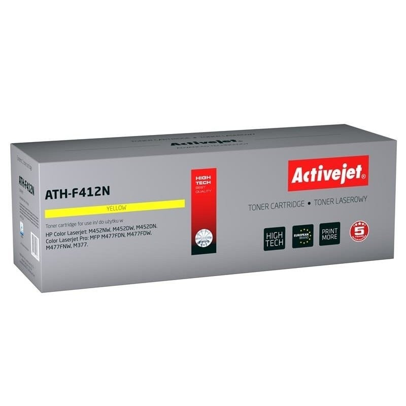 Toner activejet per hp 410a cf412a supreme 2300pagine giallo [ath-f412n]
