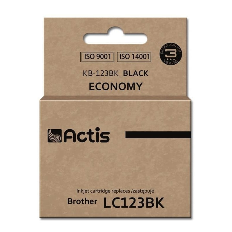 Cartuccia d'inchiostro actis kb-123bk per brother lc123bk/lc121bk