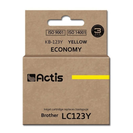 Cartuccia actis per brother lc123y/lc121y standard 10ml giallo [kb-123y]