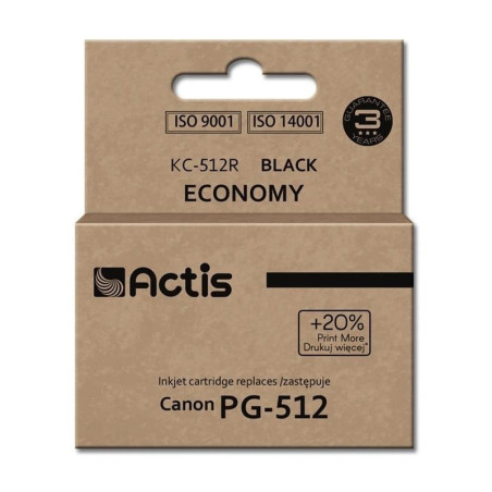 Cartuccia actis per canon standard 15ml nero [kc-512r]