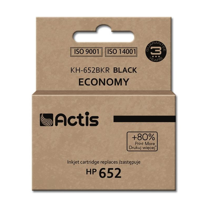 Cartuccia actis per hp 652 f6v25ae 15ml nero [kh-652bkr]
